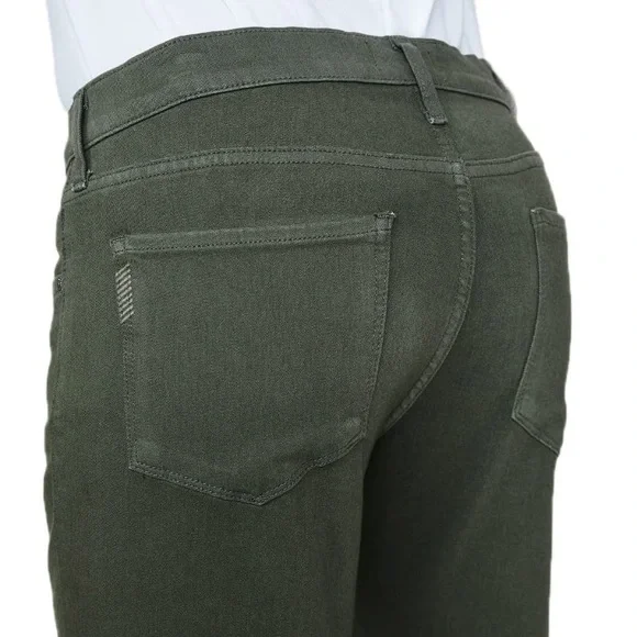Paige Transcend Lennox Slim Jean in Pine Shade Green